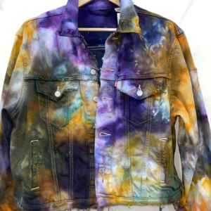 Funky Hand Dyed Levi Boyfriends Trucker Jacket